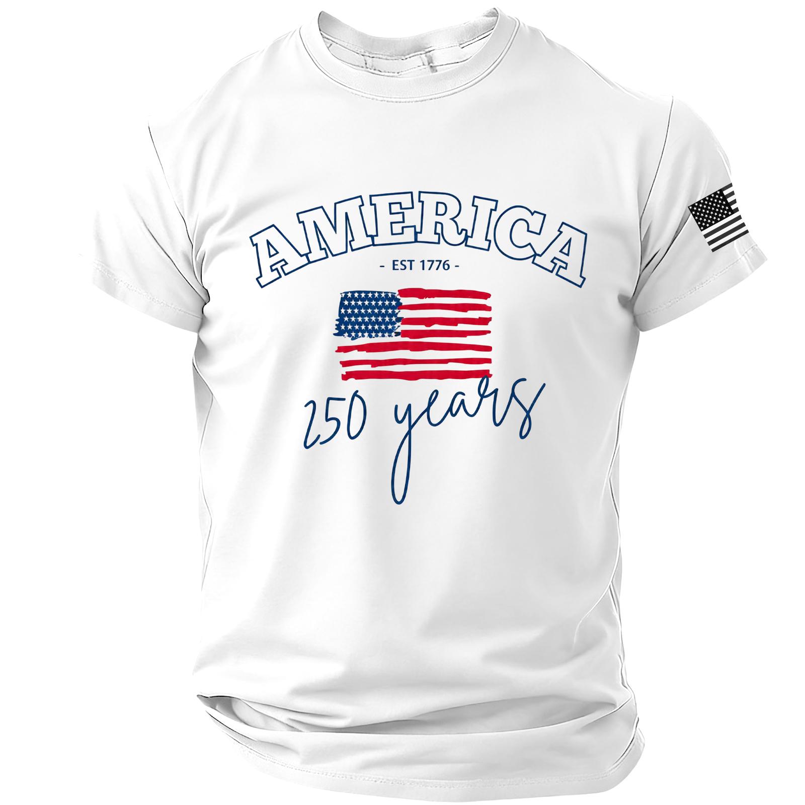 Men’s Short Sleeve Crew Neck T-Shirt with Printed American Flag and 250 Years Graphic Design Casual Fit XL білий
Men’s Short Sleeve Crew Neck T-Shirt with Printed American Flag and 250 Years Graphic Design Casual Fit XL білий