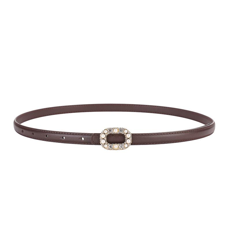 First-layer cowhide women s belt, pearl and rhinestone inlaid genuine leather belt темно-коричневого кольору
First-layer cowhide women s belt, pearl and rhinestone inlaid genuine leather belt темно-коричневого кольору