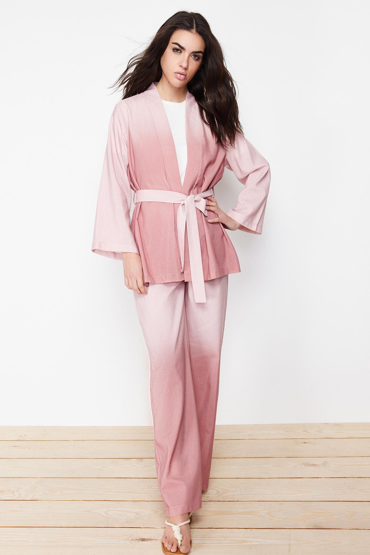Women s Hijab Bottom-Top Set Fashion New Season Purple Linen Look Woven Kimono Trousers Bottom Top Set S кобальтова синява
Women s Hijab Bottom-Top Set Fashion New Season Purple Linen Look Woven Kimono Trousers Bottom Top Set S кобальтова синява