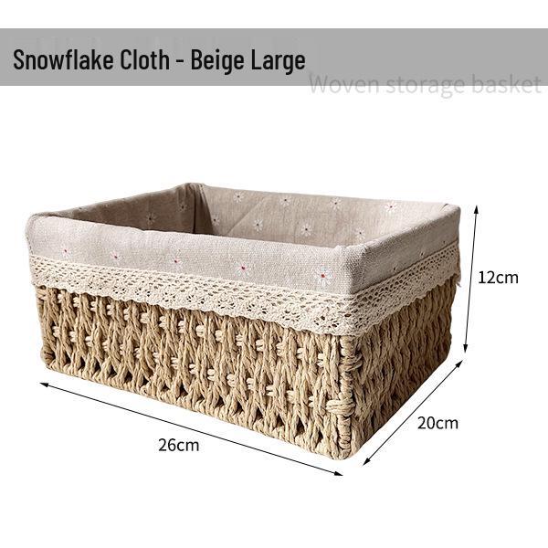 Плетений ротанговий кошик для зберігання косметики, ключів, закусок і безладу на журнальному столику - Ідеальний для вітальні та передпокою.
Плетений ротанговий кошик для зберігання косметики, ключів, закусок і безладу на журнальному столику - Ідеальний для вітальні та передпокою.