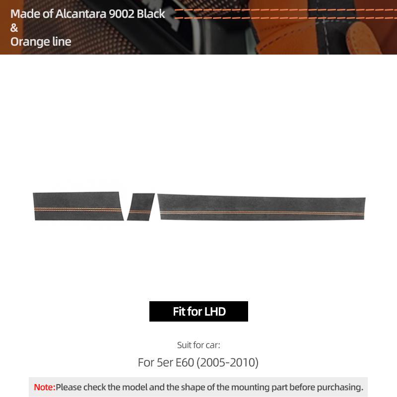 For BMW E60 Series 5 Made of Alcantara Car Interior Dashboard Panel Trim Strips trument Performance Stickers Auto Accessories Orange LHD
For BMW E60 Series 5 Made of Alcantara Car Interior Dashboard Panel Trim Strips trument Performance Stickers Auto Accessories Orange LHD