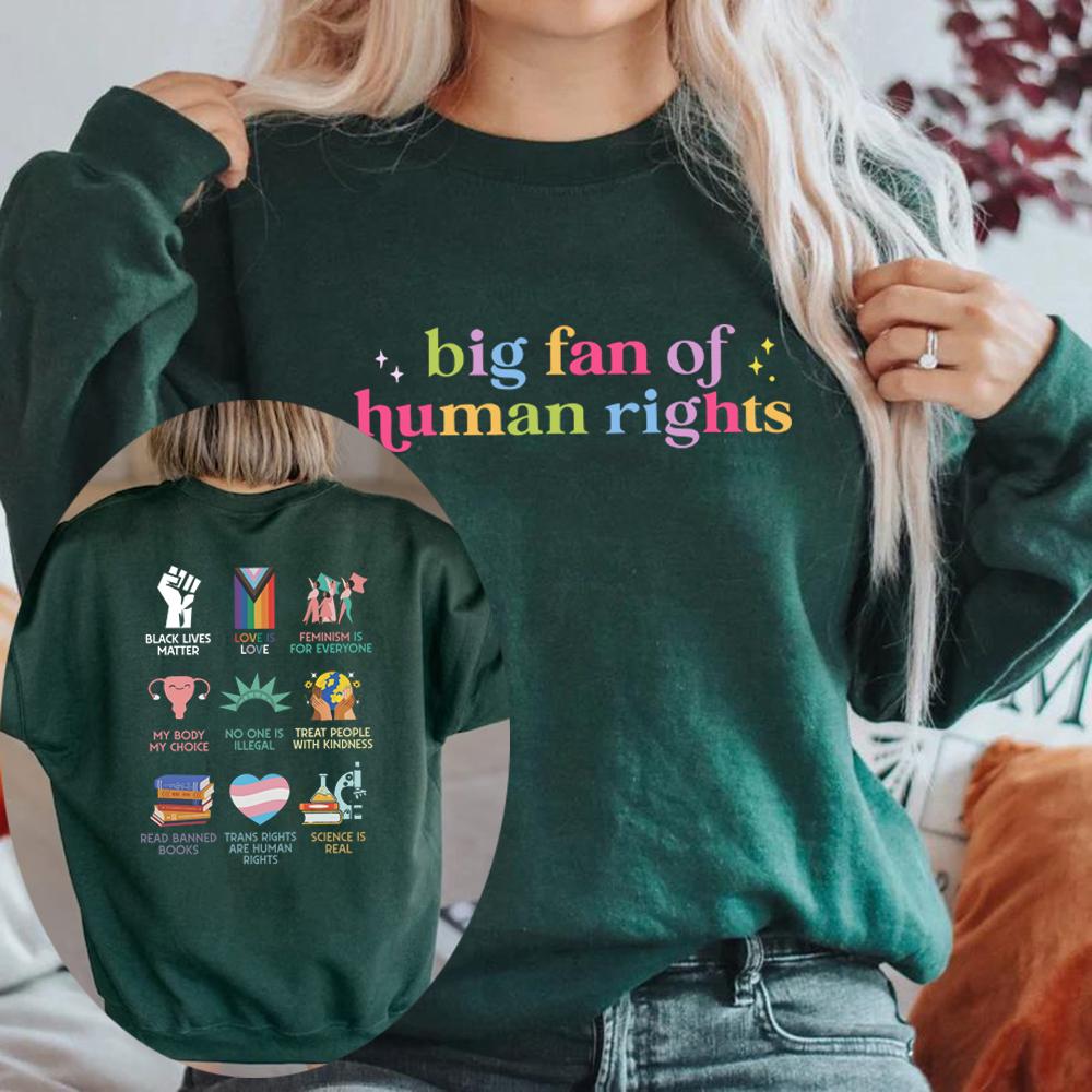 Big Fan of Human Rights Sweatshirt Equality Social Justice Hoodie Unisex Long Sleeve Sweatshirts Political Protest Activist Gift XXXL темно-зелений колір
Big Fan of Human Rights Sweatshirt Equality Social Justice Hoodie Unisex Long Sleeve Sweatshirts Political Protest Activist Gift XXXL темно-зелений колір