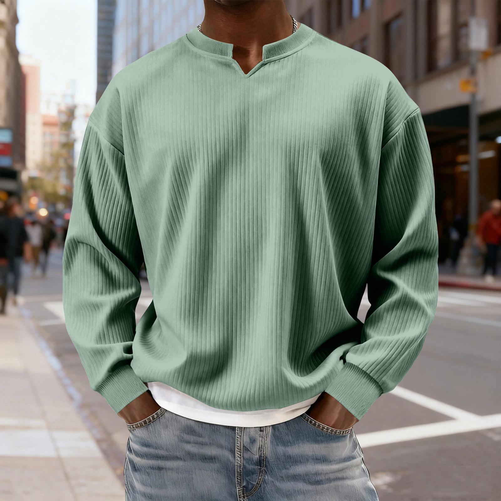 Stylish V-notch Neck Ribbed Textured Long-sleeved T-shirt XXL зелений
Stylish V-notch Neck Ribbed Textured Long-sleeved T-shirt XXL зелений