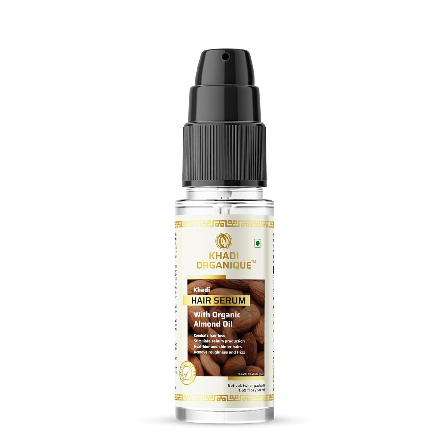 Khadi Organique Hair Serum with Almond Oil for Soft, Shiny & Frizz-Free Hair, 50ml X Pack of 3
Khadi Organique Hair Serum with Almond Oil for Soft, Shiny & Frizz-Free Hair, 50ml X Pack of 3