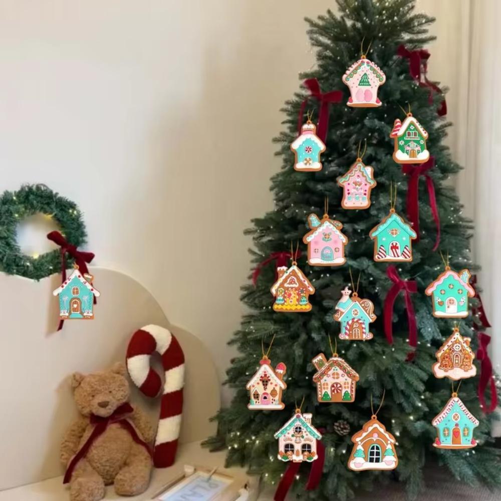 8/16Pcs Mixed Pattern Christmas Gingerbread House Pendant Cabin Hanging Decoration New Year Style C
8/16Pcs Mixed Pattern Christmas Gingerbread House Pendant Cabin Hanging Decoration New Year Style C