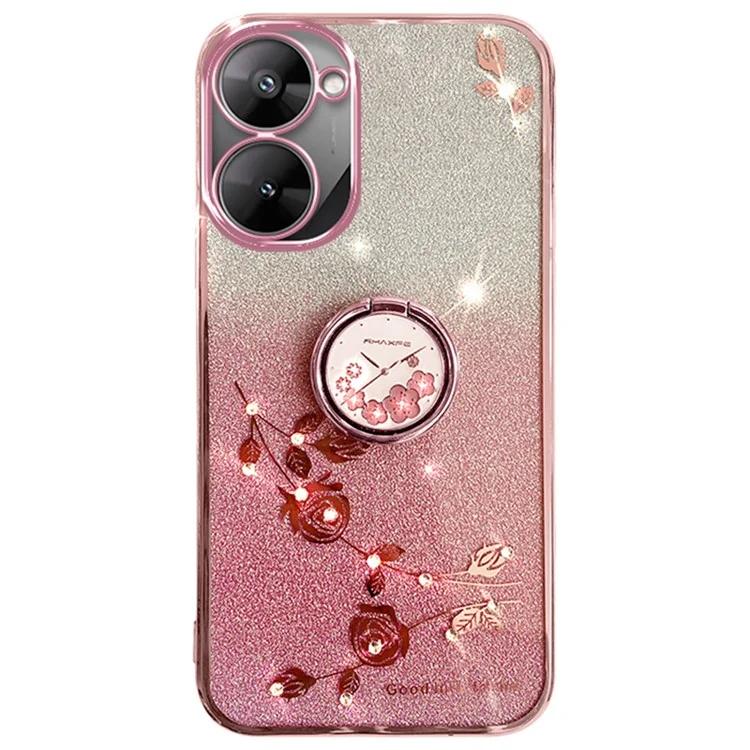 KADEM For Realme V30 5G V30t Case Floral Glitter Rhinestone TPU Phone Shell with Kickstand
KADEM For Realme V30 5G V30t Case Floral Glitter Rhinestone TPU Phone Shell with Kickstand