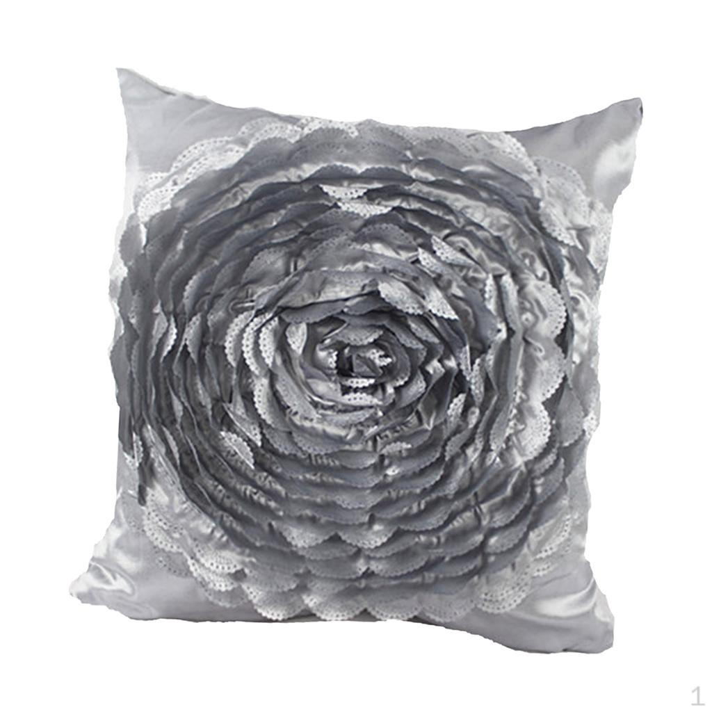 43x43cm Silky Flower Sewing Cushion Cover Pillow Case Single Queen Size Grey
43x43cm Silky Flower Sewing Cushion Cover Pillow Case Single Queen Size Grey
