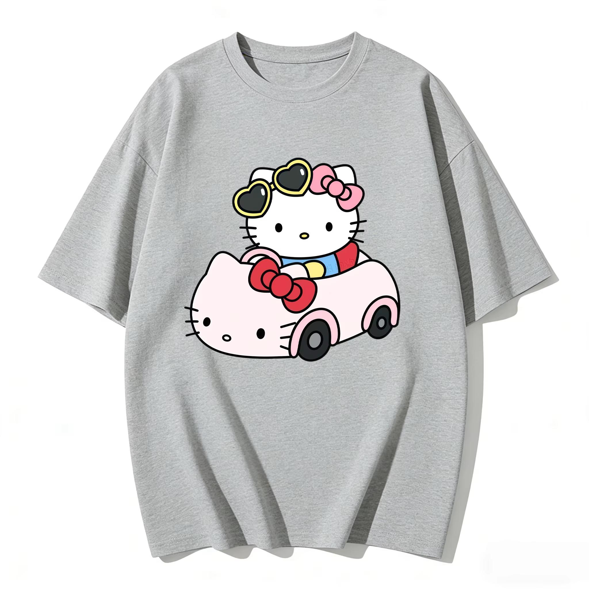 2026 Summer Hello Kitty Cartoon Printed Short Sleeve Pure Womens Comfortable summer loosefitting Womens clothing S
2026 Summer Hello Kitty Cartoon Printed Short Sleeve Pure Womens Comfortable summer loosefitting Womens clothing S