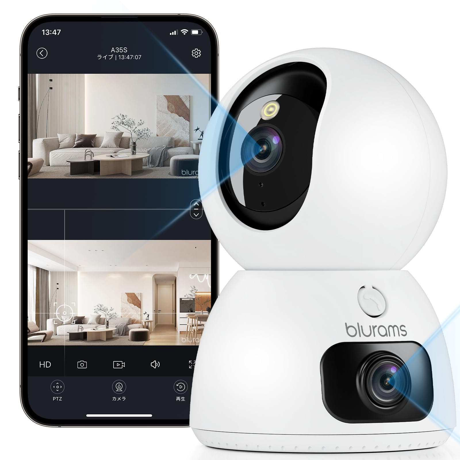 blurams Dual Lens Calling Pet Security Dual 2K Night Auto Smartphone SD Home Network Alexa Japanese Instruction Manual 2-in-1 & One-Touch Camera, білий
blurams Dual Lens Calling Pet Security Dual 2K Night Auto Smartphone SD Home Network Alexa Japanese Instruction Manual 2-in-1 & One-Touch Camera, білий