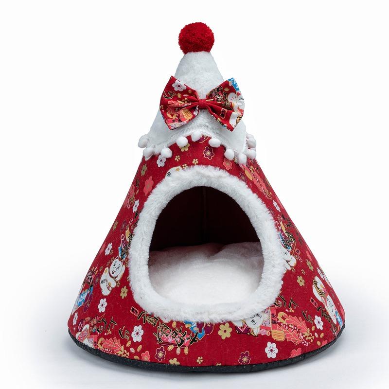 2026 Warm Autumn & Winter Pet Bed,Semi-Enclosed Warm Tent,Pyramid Shaped Cat Bed House Indoor Pet Bed,Christmas Themed Pet Nest S-38x40cm темно-червоний колір
2026 Warm Autumn & Winter Pet Bed,Semi-Enclosed Warm Tent,Pyramid Shaped Cat Bed House Indoor Pet Bed,Christmas Themed Pet Nest S-38x40cm темно-червоний колір