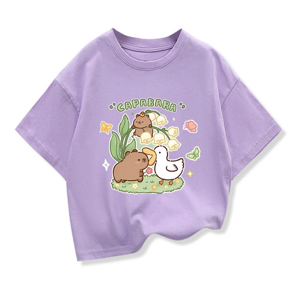 Girls Clothes Capibara Kids Clothing Tees Summer Printed Cartoon Short Sleeve T-shirt Girls Loose Casual Crewneck Tops T Shirts 100
Girls Clothes Capibara Kids Clothing Tees Summer Printed Cartoon Short Sleeve T-shirt Girls Loose Casual Crewneck Tops T Shirts 100