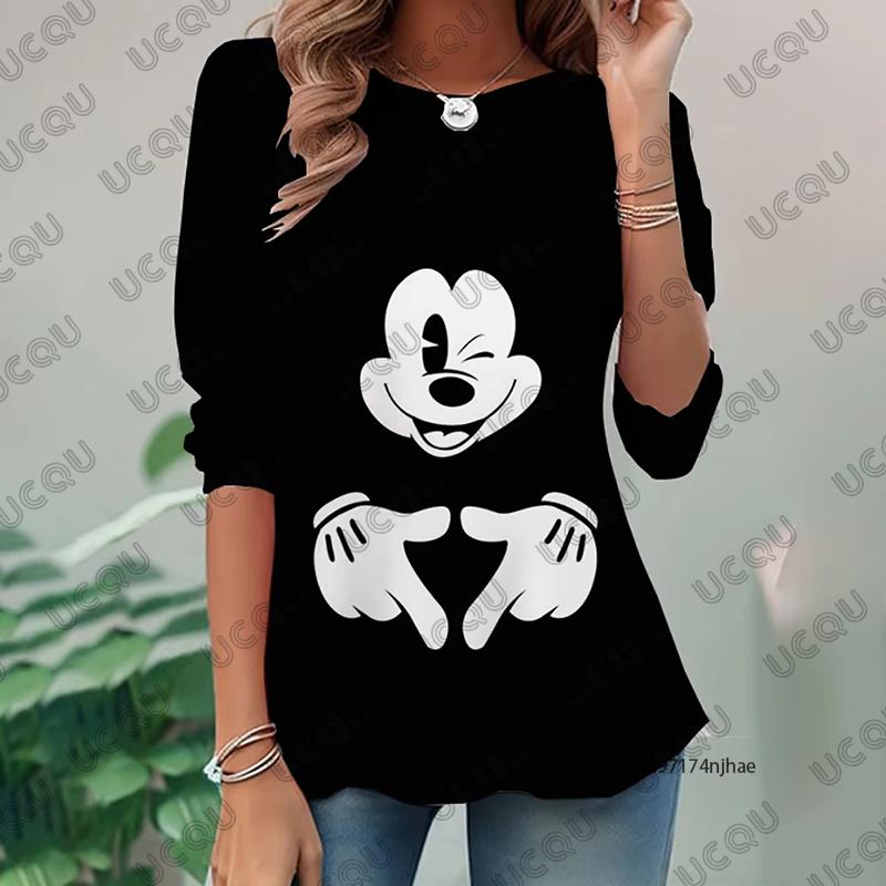 Cartoon Disney Mickey Mouse Print Womens Long Sleeve Tshirt Autumn Fashion Oneck Tees Casual Pullover Oversized Y2K Tops 4XL
Cartoon Disney Mickey Mouse Print Womens Long Sleeve Tshirt Autumn Fashion Oneck Tees Casual Pullover Oversized Y2K Tops 4XL