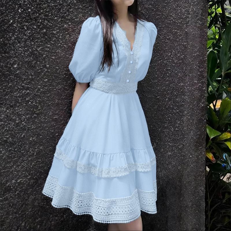 ZANZEA Women Lace Crochet Patchwork Casual V-Neck Short Sleeve Dress 5XL синій
ZANZEA Women Lace Crochet Patchwork Casual V-Neck Short Sleeve Dress 5XL синій