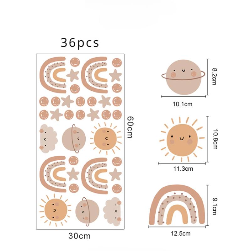 Rainbow Sun Cloud Castle Nursery Room Wall Stickers Kids Boys Girls Badroom Waterproof Wall Decals Bohemian Home Decoration
Rainbow Sun Cloud Castle Nursery Room Wall Stickers Kids Boys Girls Badroom Waterproof Wall Decals Bohemian Home Decoration