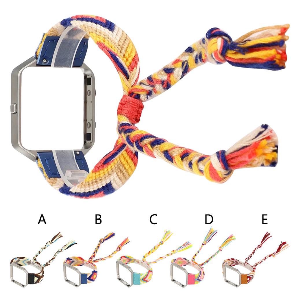 Ремешок для часов Ramidos в этническом стиле из холста с рамкой для Blaze