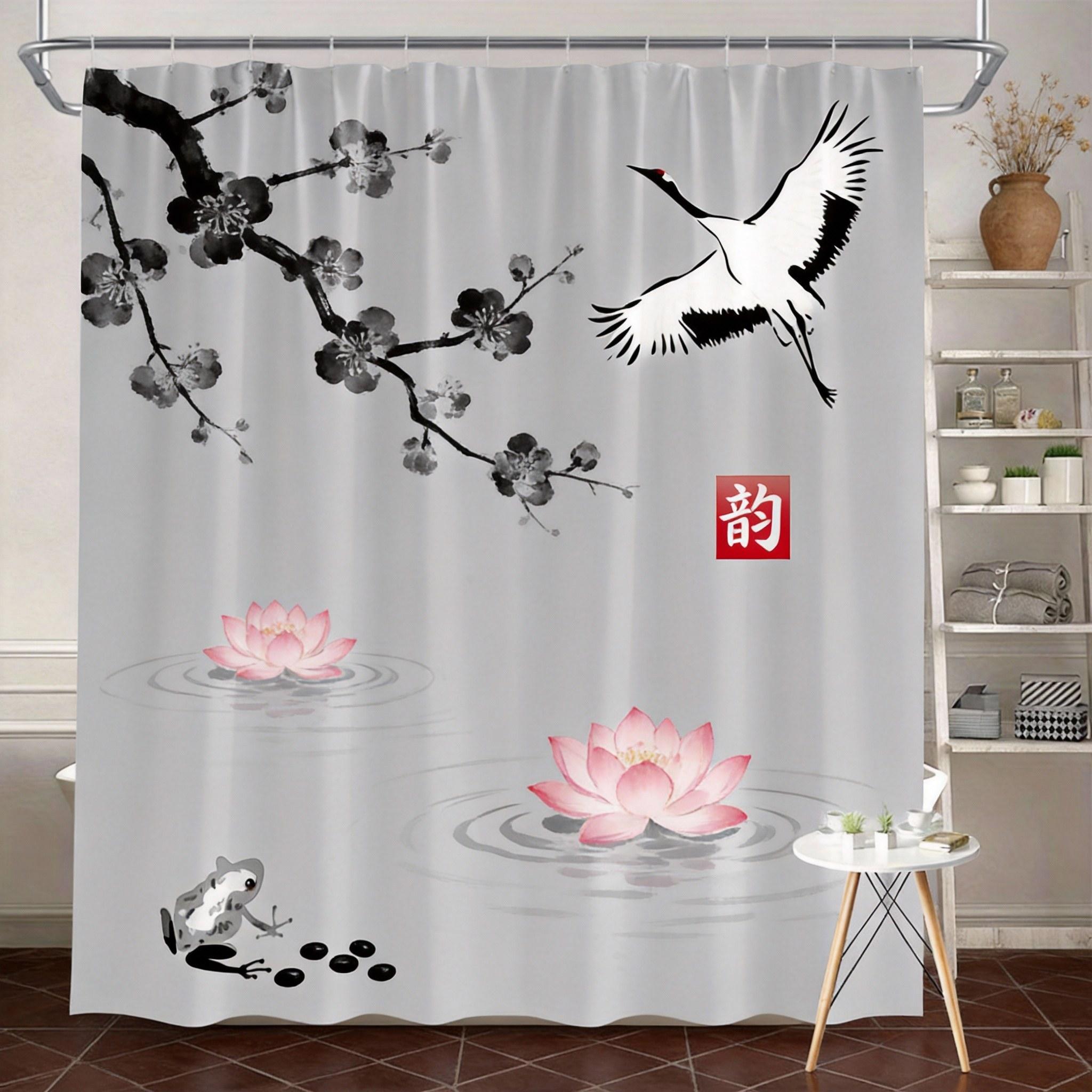 Traditional Chinese Shower Curtain 180X180Cm – Ink Wash Animals: Panda, Ducks, Frog & Birds, Asian Art Bathroom Decor Gift, W60H190(CM)-1 Pcs
Traditional Chinese Shower Curtain 180X180Cm – Ink Wash Animals: Panda, Ducks, Frog & Birds, Asian Art Bathroom Decor Gift, W60H190(CM)-1 Pcs