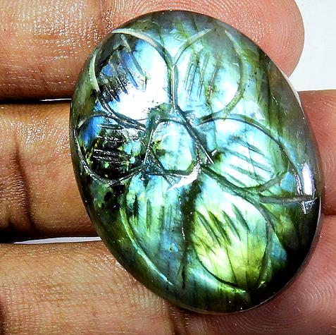 78Cts. Natural Labradorite Carving Oval Cabochon Loose Gemstone 29X38X08MM PP-542
78Cts. Natural Labradorite Carving Oval Cabochon Loose Gemstone 29X38X08MM PP-542