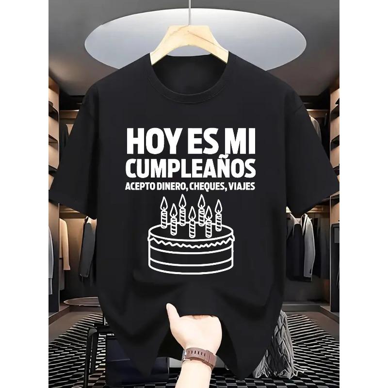European Size Men S Casual Summer Graphic T-Shirt - Hoy Es Mi Cumpleaños Birthday Design with Cake & Candles, Light Blue Crew Neck Short Sleeve Tee 4XL чорний
European Size Men S Casual Summer Graphic T-Shirt - Hoy Es Mi Cumpleaños Birthday Design with Cake & Candles, Light Blue Crew Neck Short Sleeve Tee 4XL чорний