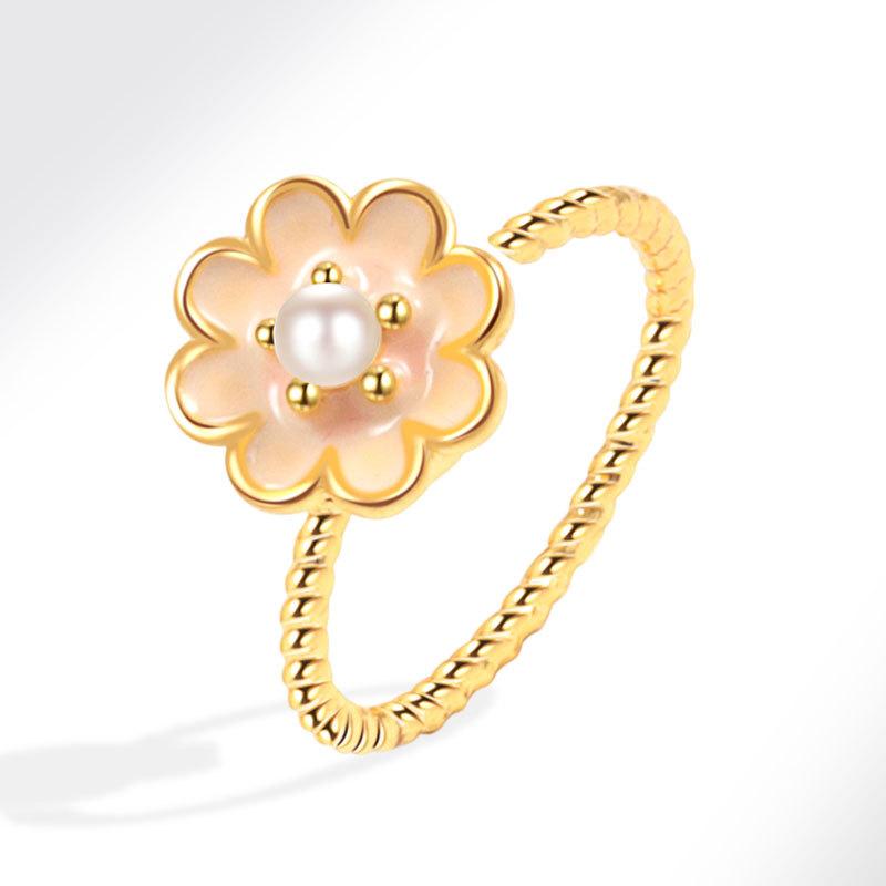 Luxury Niche Enamel Flower Pearl Ring Women Rotating Open Adjustable Band Fashion Jewelry Gift For Her Stylish Accessory Adjustable opening золотий
Luxury Niche Enamel Flower Pearl Ring Women Rotating Open Adjustable Band Fashion Jewelry Gift For Her Stylish Accessory Adjustable opening золотий