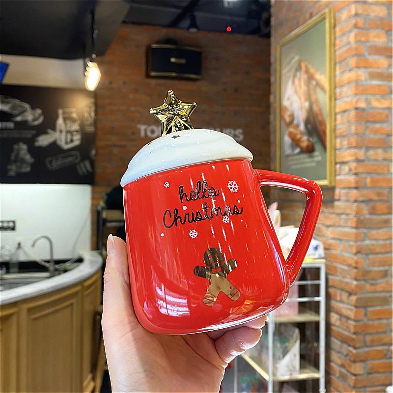 Funny Christmas Coffee Mug With Lid And Five-Pointed Star Spoon Creative Best New Year Gifts for Family Friends Ceramic Cup 301-400ml
Funny Christmas Coffee Mug With Lid And Five-Pointed Star Spoon Creative Best New Year Gifts for Family Friends Ceramic Cup 301-400ml