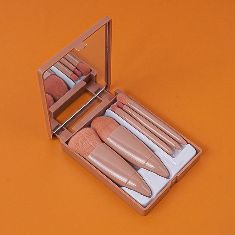 5Pcs Makeup Brush Soft Bristles Foundation Eyeshadow Lip Brushes Kit with Makeup Mirror Box Coffee
5Pcs Makeup Brush Soft Bristles Foundation Eyeshadow Lip Brushes Kit with Makeup Mirror Box Coffee