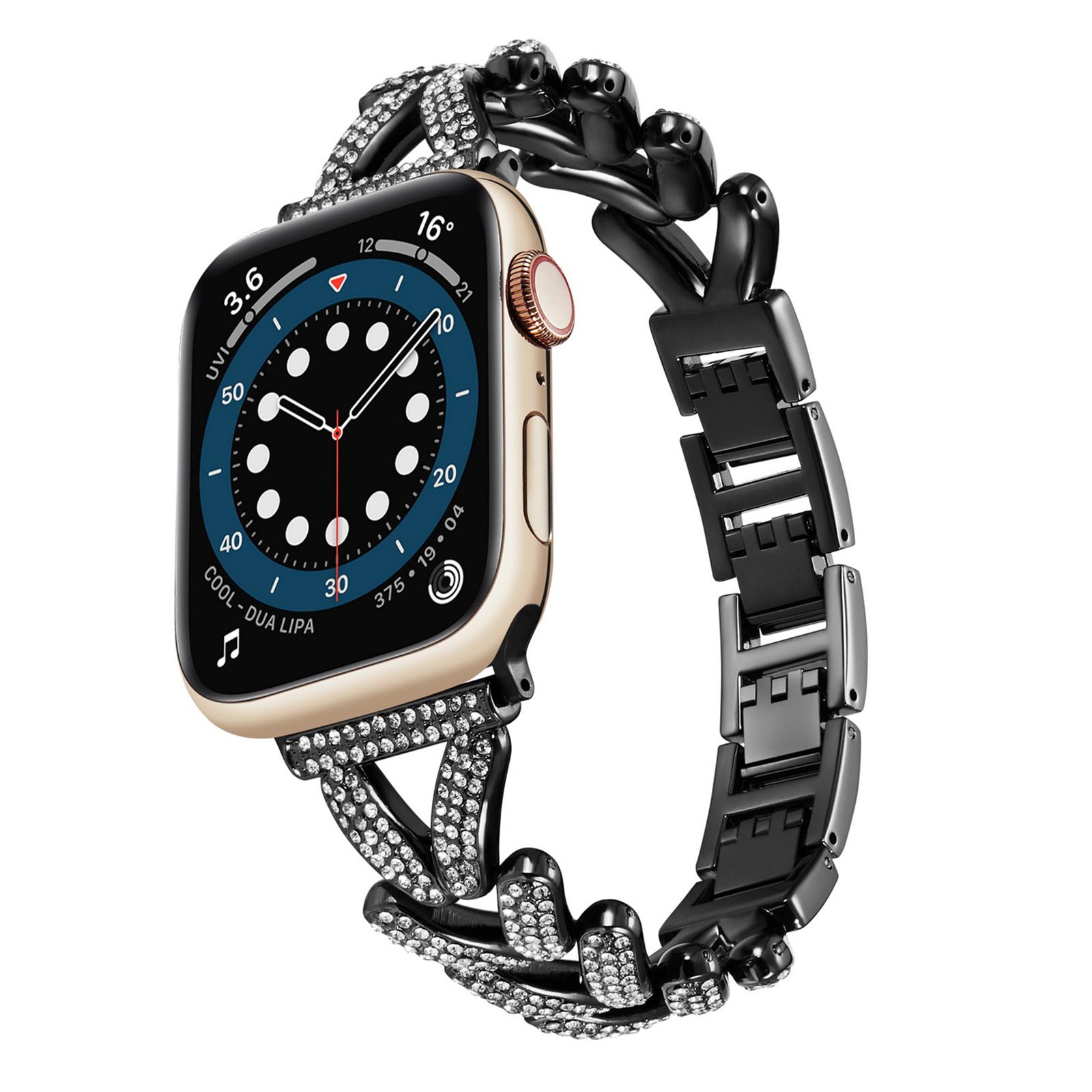 Watch Strap for Apple Watch Series 10 42mm/9 8 7 41mm/SE (2023) SE (2022) SE 6 5 4 40mm/3 2 1 38mm Watch Band Rhinestone Metal Strap Rose Gold
Watch Strap for Apple Watch Series 10 42mm/9 8 7 41mm/SE (2023) SE (2022) SE 6 5 4 40mm/3 2 1 38mm Watch Band Rhinestone Metal Strap Rose Gold