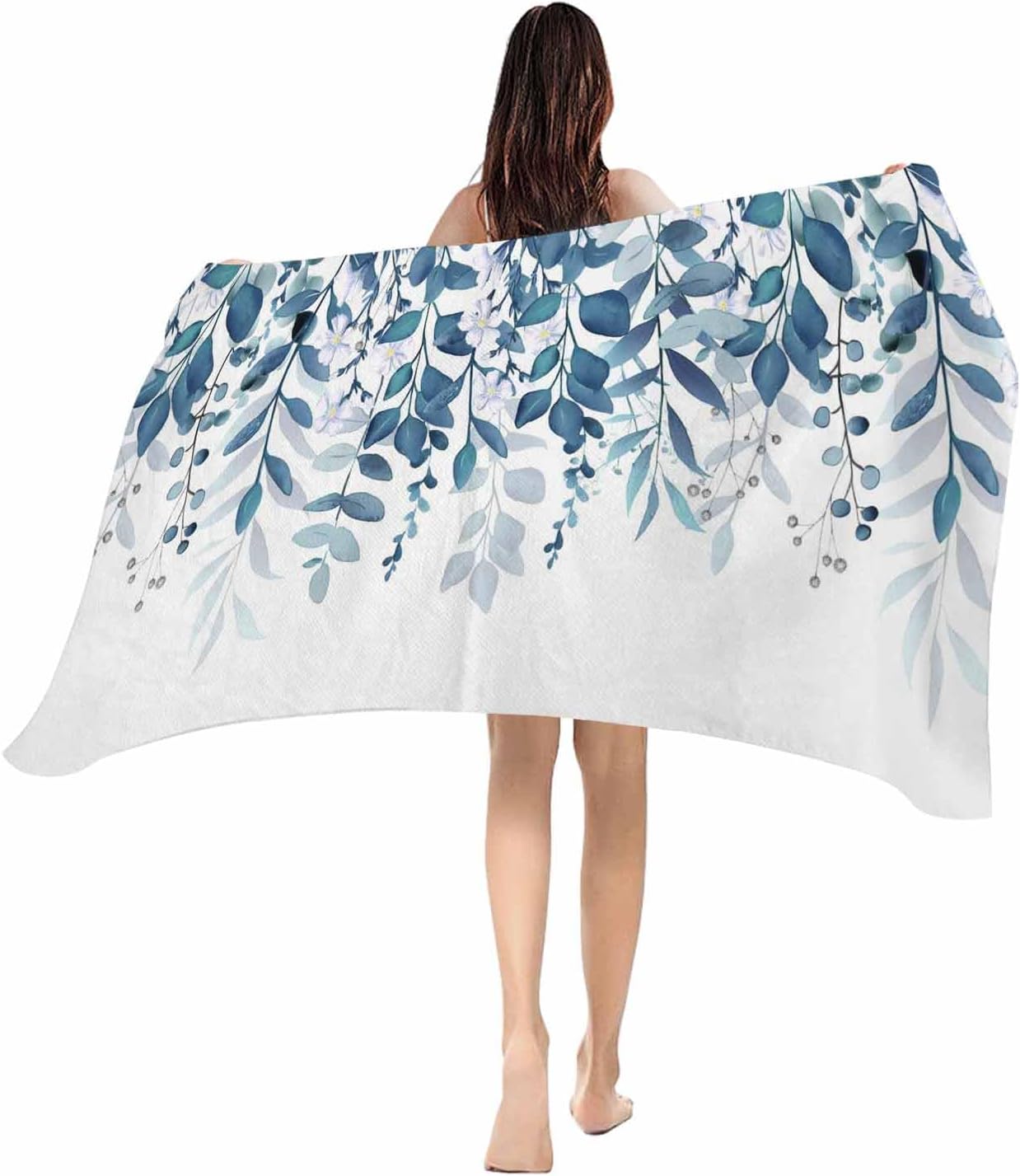 Beach Towel Grey Eucalyptus Leaves Bath Pool Towels Blue Leaf Berry Soft Absorbent Beach Towel Lightweight Large Quick Dry Swim W30*H60(CM)
Beach Towel Grey Eucalyptus Leaves Bath Pool Towels Blue Leaf Berry Soft Absorbent Beach Towel Lightweight Large Quick Dry Swim W30*H60(CM)