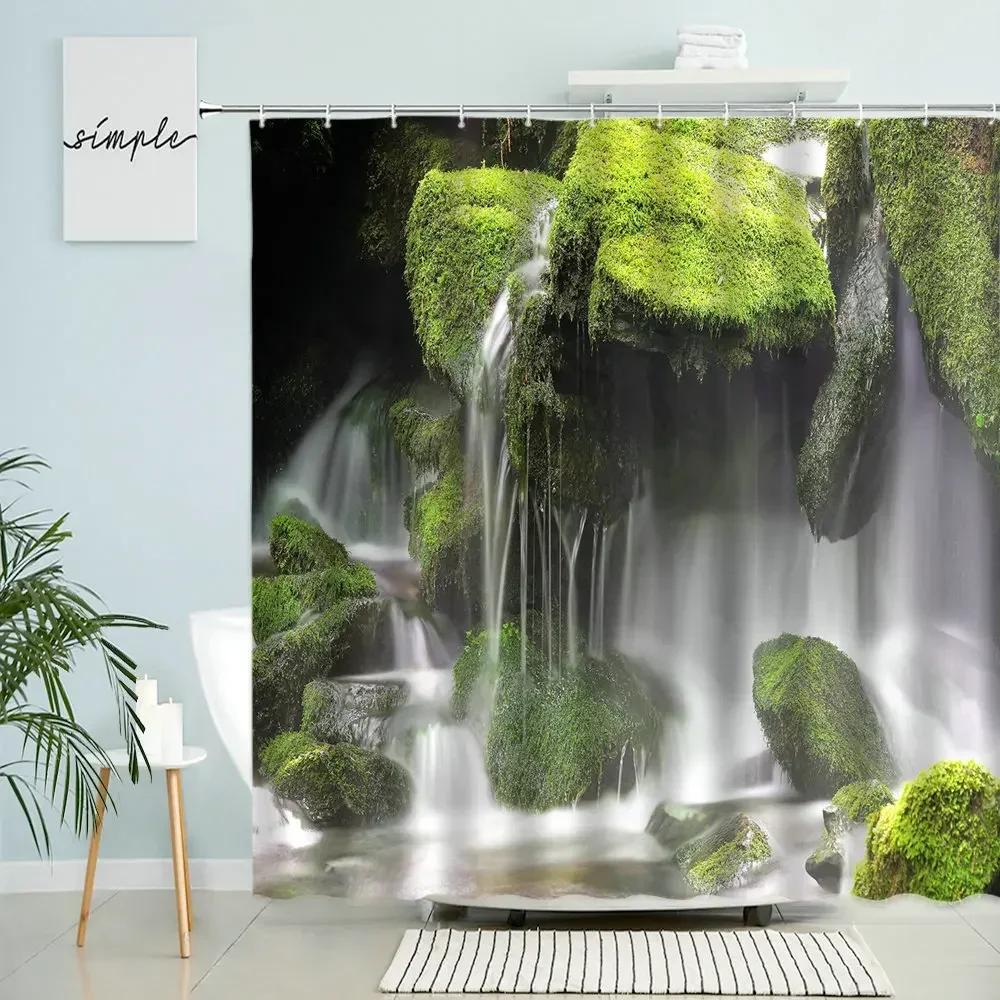 Waterfall Forest Landscape Shower Curtain Natural Scenery Bathroom Decor Green Plants Flowers Stone Rock Lake Park Spring Screen W60H190(CM)-1 Pcs
Waterfall Forest Landscape Shower Curtain Natural Scenery Bathroom Decor Green Plants Flowers Stone Rock Lake Park Spring Screen W60H190(CM)-1 Pcs