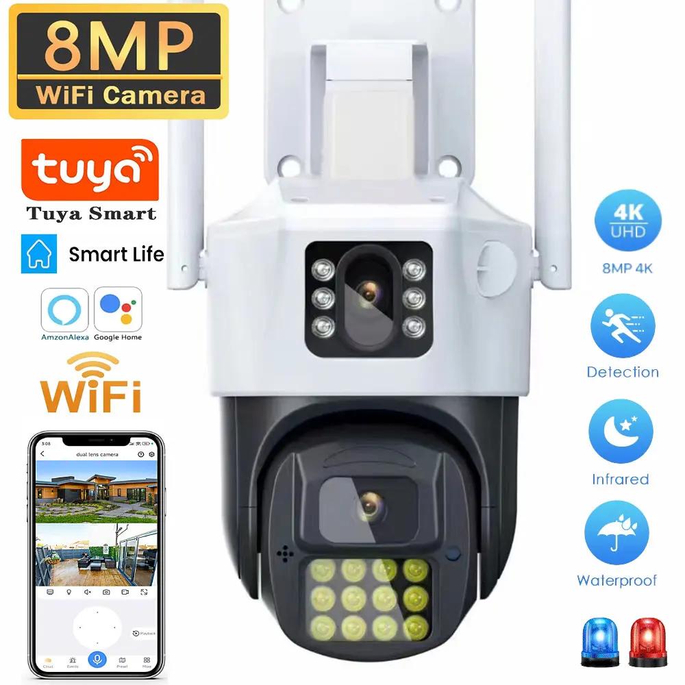 8MP Outdoor Len Tuya PTZ Wifi 4K HD Подвійний екран Кольоровий нічне бачення Камера безпеки Відео Аудіо спостереження Cámaras 8MP NO SD Card
8MP Outdoor Len Tuya PTZ Wifi 4K HD Подвійний екран Кольоровий нічне бачення Камера безпеки Відео Аудіо спостереження Cámaras 8MP NO SD Card