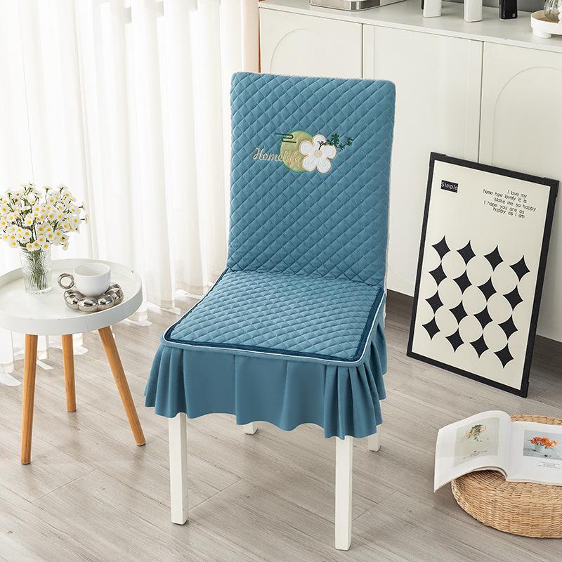 Skirted Solid Color Chair Cover Full Coverage Dustproof Decorative Elastic Dining Cover Soft Integrated Backrest Seat Protector 1 pc
Skirted Solid Color Chair Cover Full Coverage Dustproof Decorative Elastic Dining Cover Soft Integrated Backrest Seat Protector 1 pc