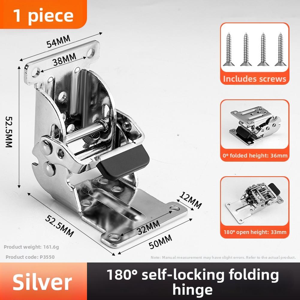 4pcs Load-bearing Table Legs Folding Hinges 90 Degree Self-Locking Multi-Angle Adjustment Easy Installation срібний
4pcs Load-bearing Table Legs Folding Hinges 90 Degree Self-Locking Multi-Angle Adjustment Easy Installation срібний