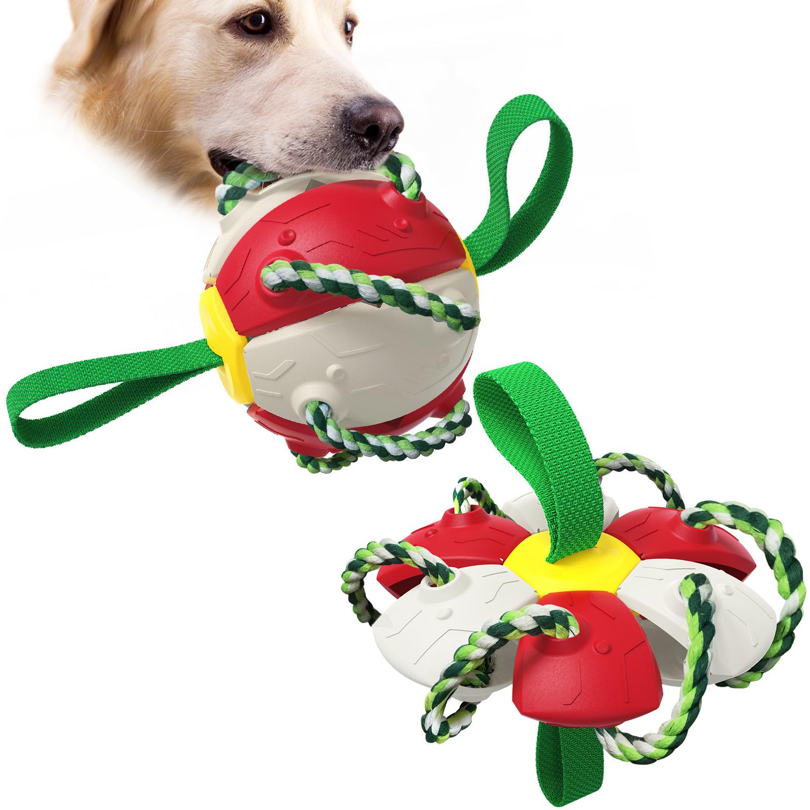 FPQ-01 Dot Saucer Ball Toy Pet Interactive Flying Throwing Disc Ball with Ropes (BPA Free,CPC/FDA/RoHS Certified) Red+White
FPQ-01 Dot Saucer Ball Toy Pet Interactive Flying Throwing Disc Ball with Ropes (BPA Free,CPC/FDA/RoHS Certified) Red+White