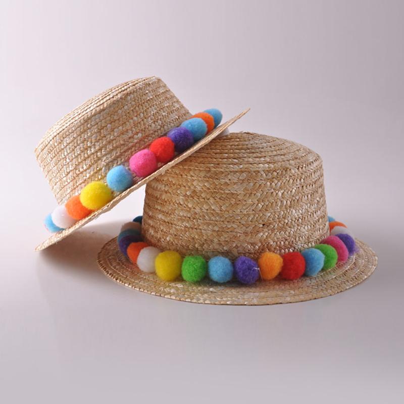 Summer Seven Rainbow Colored Plush Ball Fashion Women s Sun Hats Hawaiian Vacation Leisure Sentiment Lovely Fresh Straw Hat adult 54-58cm
Summer Seven Rainbow Colored Plush Ball Fashion Women s Sun Hats Hawaiian Vacation Leisure Sentiment Lovely Fresh Straw Hat adult 54-58cm