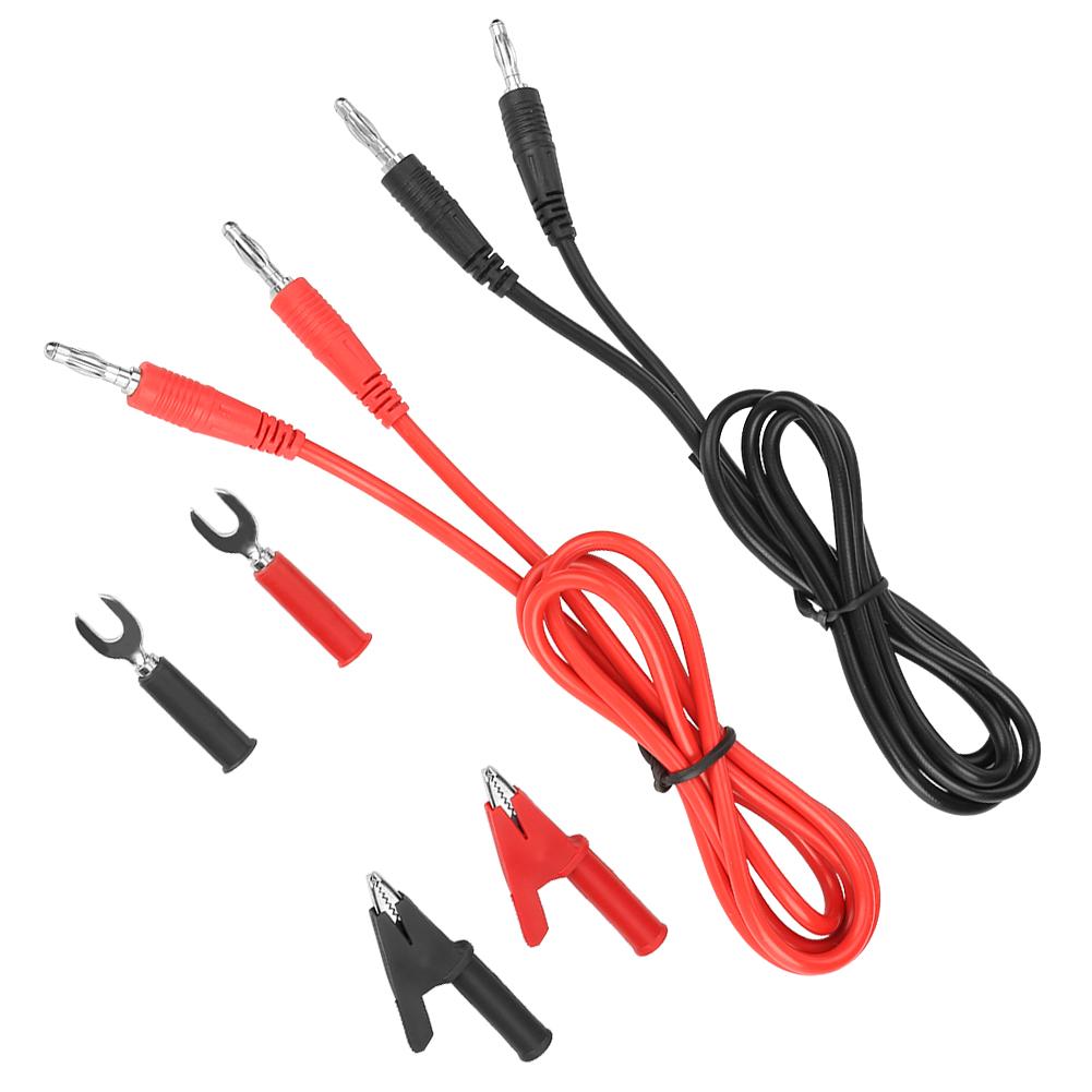 6 in 1 Banana to Banana Plug 6mm Insert Plate Crocodile Clip Test Set Accessories P1041B
6 in 1 Banana to Banana Plug 6mm Insert Plate Crocodile Clip Test Set Accessories P1041B