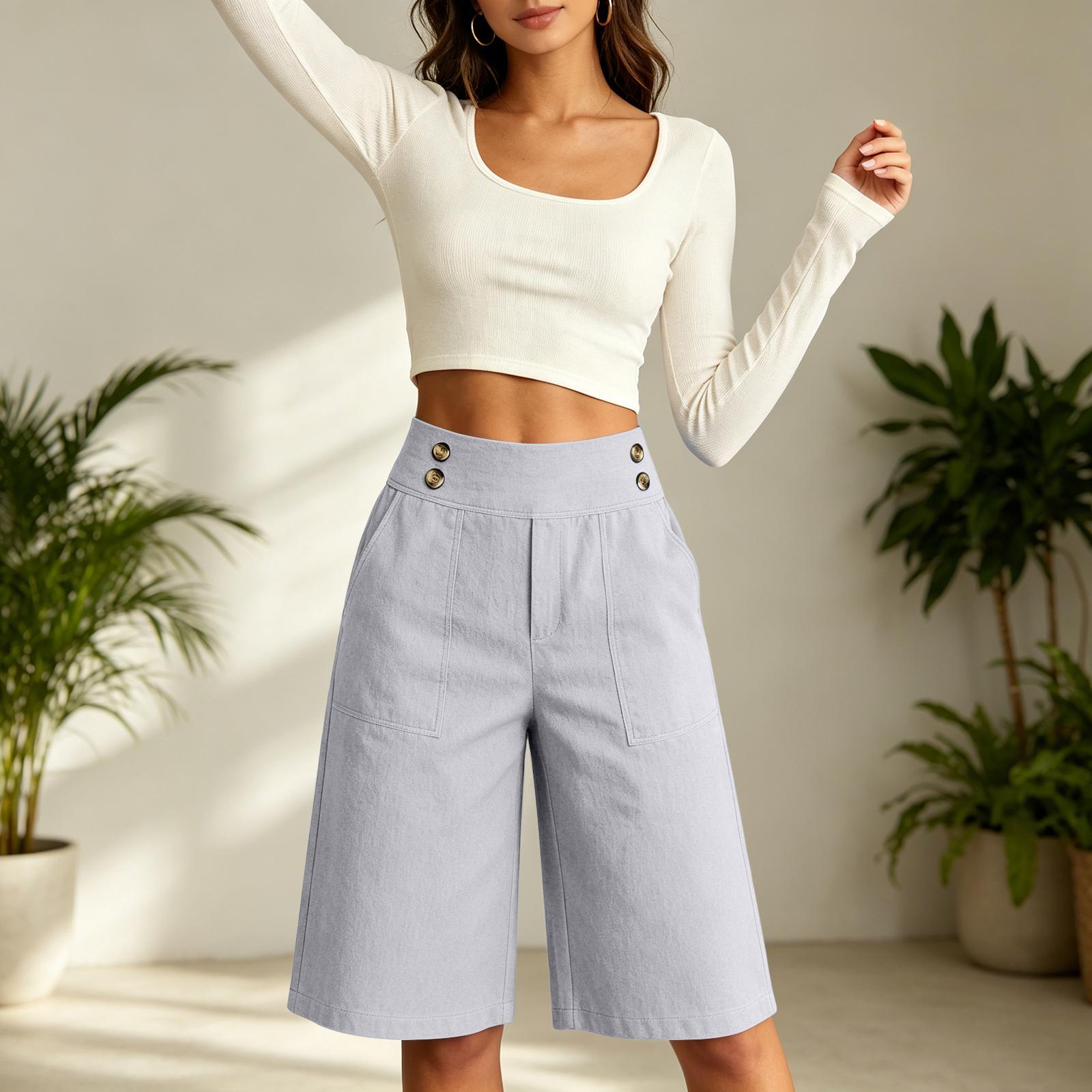 Stylish Women s Linen Summer Casual Comfortable -Inch Shorts XL білий
Stylish Women s Linen Summer Casual Comfortable -Inch Shorts XL білий