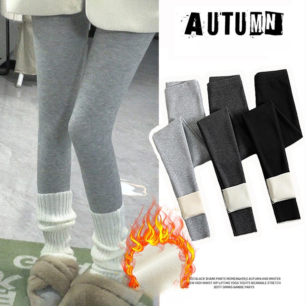 Леггинсы в рубчик для улицы, зимние, школьная форма, внутренний слой, хлопковые брюки, теплые, на флисовой подкладке, толстое термобелье, женские, с высокой талией XL