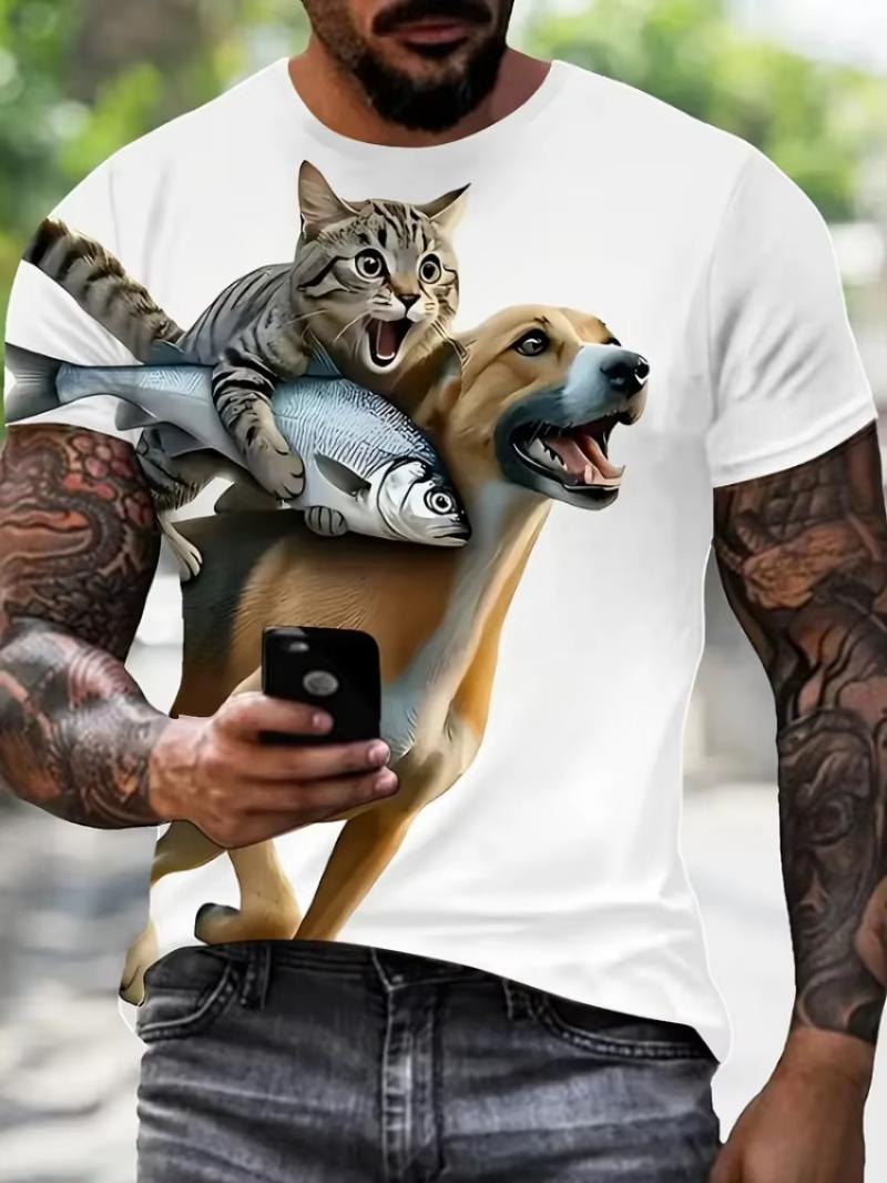 Men T-Shirt Funny Animal 3D Printing Tops Round Neck Short Sleeve Tees Shirts Casual Loose Gym Tshirt 6XL
Men T-Shirt Funny Animal 3D Printing Tops Round Neck Short Sleeve Tees Shirts Casual Loose Gym Tshirt 6XL