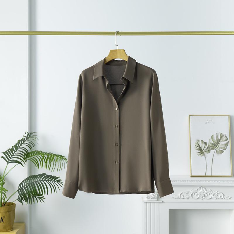 2025 Spring/Autumn Women s Luxury Mulberry Silk Long Sleeve Shirt - Heavyweight, Thickened, Solid Color Commute Top Extra Large кофейный
2025 Spring/Autumn Women s Luxury Mulberry Silk Long Sleeve Shirt - Heavyweight, Thickened, Solid Color Commute Top Extra Large кофейный