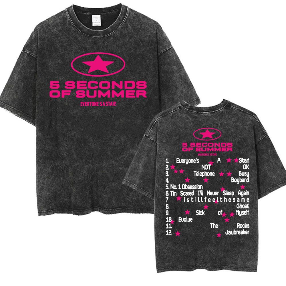 Seconds of Summer Everyones A Star Tour Vintage Washed T Shirts Men Women Hip Hop Punk Rock Tshirt Casual Loose T Shirt S
Seconds of Summer Everyones A Star Tour Vintage Washed T Shirts Men Women Hip Hop Punk Rock Tshirt Casual Loose T Shirt S
