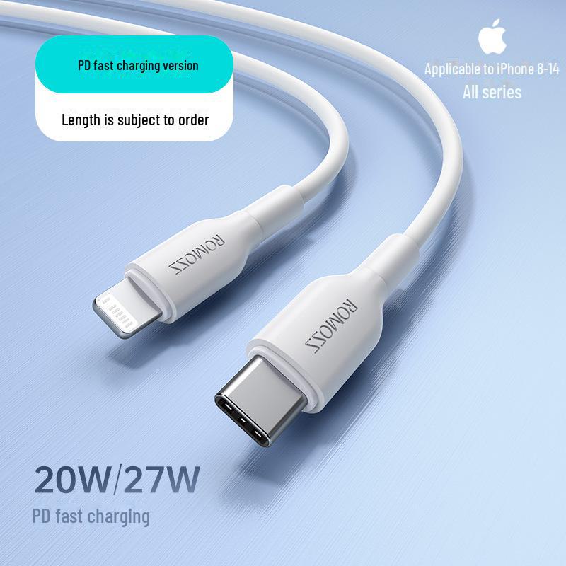 USB-кабель для быстрой зарядки ROMOSS для iPhone 8-14 Single PD Fast Charge
USB-кабель для быстрой зарядки ROMOSS для iPhone 8-14 Single PD Fast Charge