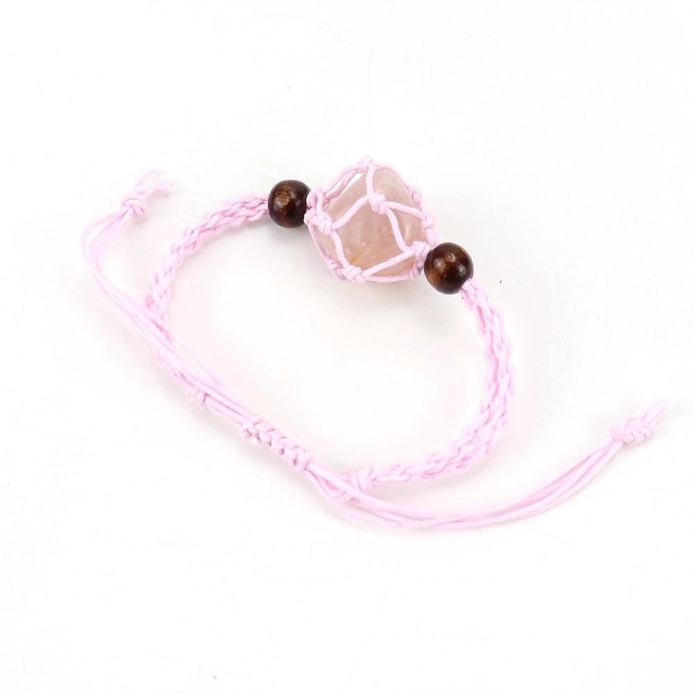 Hand-Woven Crystal Stone Mesh Pocket Bracelet Bracelet Adjustable Telescopic Mesh Pocket Net Holder B58 рожевий кварц кольору
Hand-Woven Crystal Stone Mesh Pocket Bracelet Bracelet Adjustable Telescopic Mesh Pocket Net Holder B58 рожевий кварц кольору