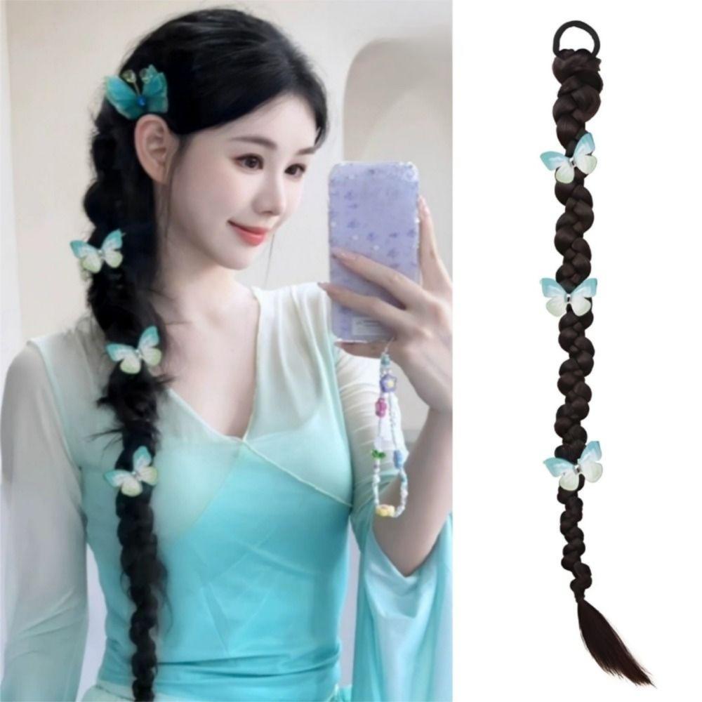 Hair Band Long Twist Braided Ponytail Butterfly Hairpin Boxing Braided Wig for Women темно-коричневого кольору
Hair Band Long Twist Braided Ponytail Butterfly Hairpin Boxing Braided Wig for Women темно-коричневого кольору