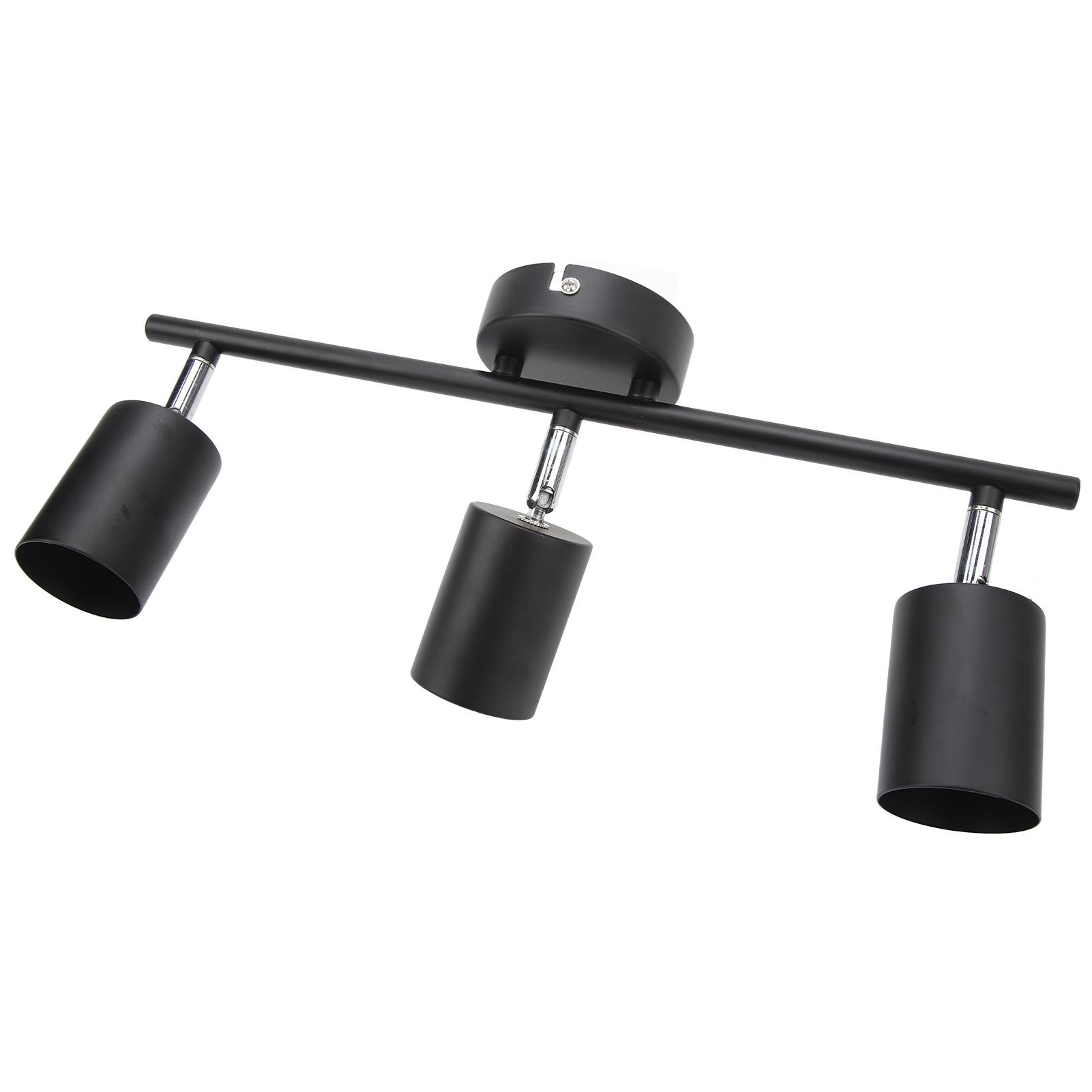 LED Track Light Kit 3 Heads 15.9in Arm 90 Degrees Rotatable Matte Black 3 Light Track Lighting Kit for GU10 Bulb 85‑265V
LED Track Light Kit 3 Heads 15.9in Arm 90 Degrees Rotatable Matte Black 3 Light Track Lighting Kit for GU10 Bulb 85‑265V