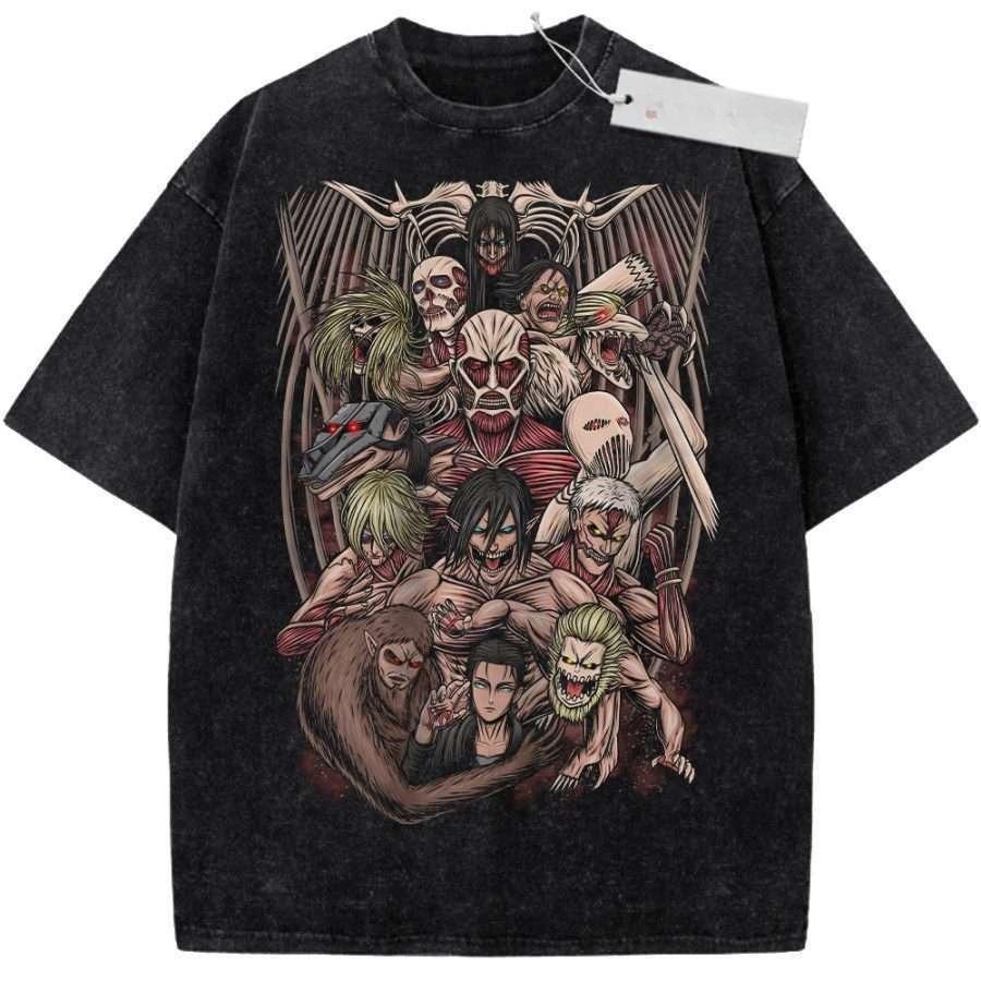 Oversize Vintage Washed Attack on Titan T Shirt with Anime Titans Army Graffiti Print for Streetwear Casual Daily Outfit M
Oversize Vintage Washed Attack on Titan T Shirt with Anime Titans Army Graffiti Print for Streetwear Casual Daily Outfit M