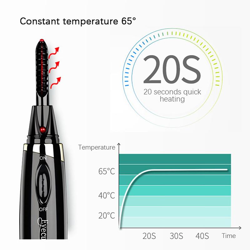 Portable Heated Electric Natural Curling Eyelash Curler Eyelash Care Tools чорний
Portable Heated Electric Natural Curling Eyelash Curler Eyelash Care Tools чорний