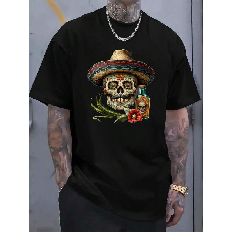 European sizes Vintage Mexican Sugar Skull and Sombrero Graphic Tee, Heat Transfer Print, Cinco De Mayo 4XL чорний
European sizes Vintage Mexican Sugar Skull and Sombrero Graphic Tee, Heat Transfer Print, Cinco De Mayo 4XL чорний
