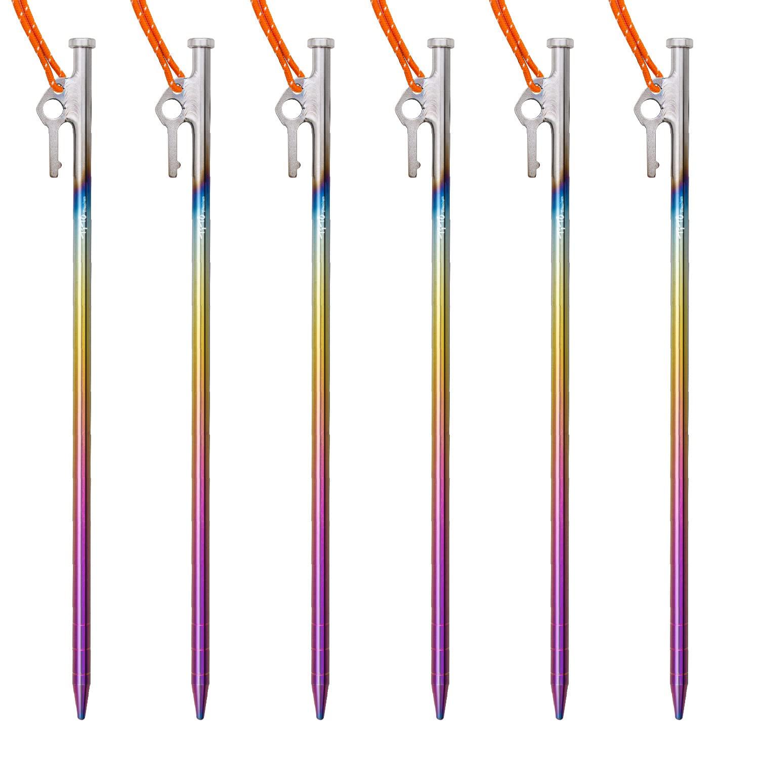 TiTo Titanium Titanium Alloy Tent Pegs High Easy to For Hard Titanium Outdoor Camping Storage Bag Set of 6 30/35/40CM Strength, Rust-Free, Durable,
TiTo Titanium Titanium Alloy Tent Pegs High Easy to For Hard Titanium Outdoor Camping Storage Bag Set of 6 30/35/40CM Strength, Rust-Free, Durable,