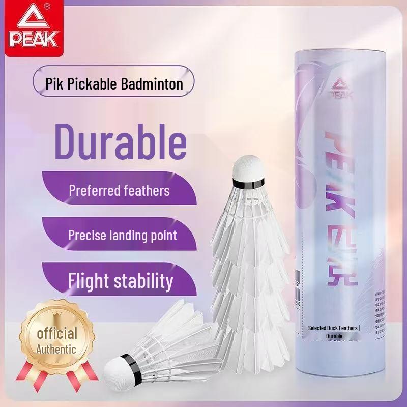 PEAK Durable Badminton Shuttlecock: Precision Feathers, Stable Flight, Professional Training & Competition Ready.
PEAK Durable Badminton Shuttlecock: Precision Feathers, Stable Flight, Professional Training & Competition Ready.