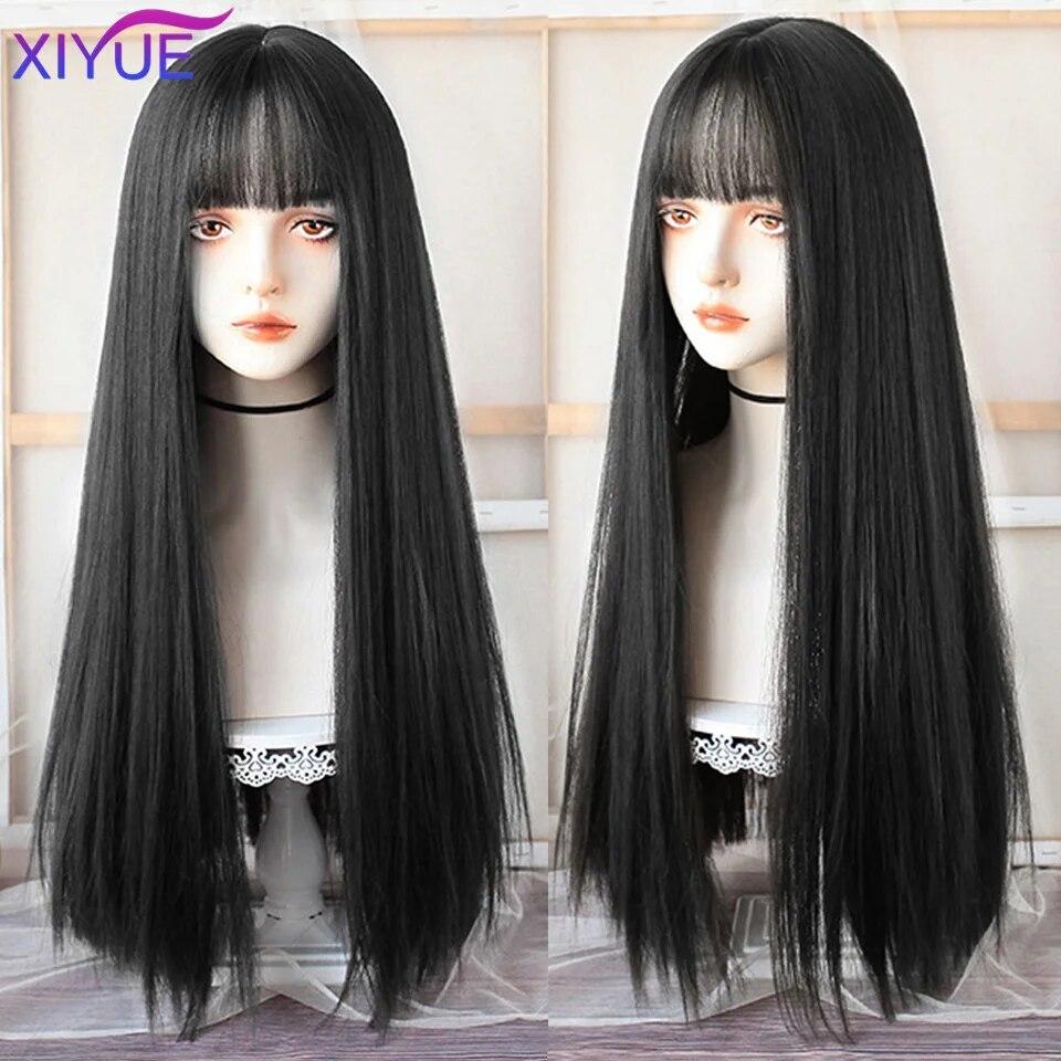 Long Straight Black Wig With Bang Synthetic Wigs for Women Heat Resistant Natural Hair for Daily Halloween Cosplay Party
Long Straight Black Wig With Bang Synthetic Wigs for Women Heat Resistant Natural Hair for Daily Halloween Cosplay Party