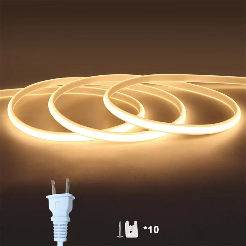 220В COB LED стрічка Висока яскравість Гнучка стрічка Світло для освітлення Саду Кімнати на відкритому повітрі 5m теплим білим кольором
220В COB LED стрічка Висока яскравість Гнучка стрічка Світло для освітлення Саду Кімнати на відкритому повітрі 5m теплим білим кольором